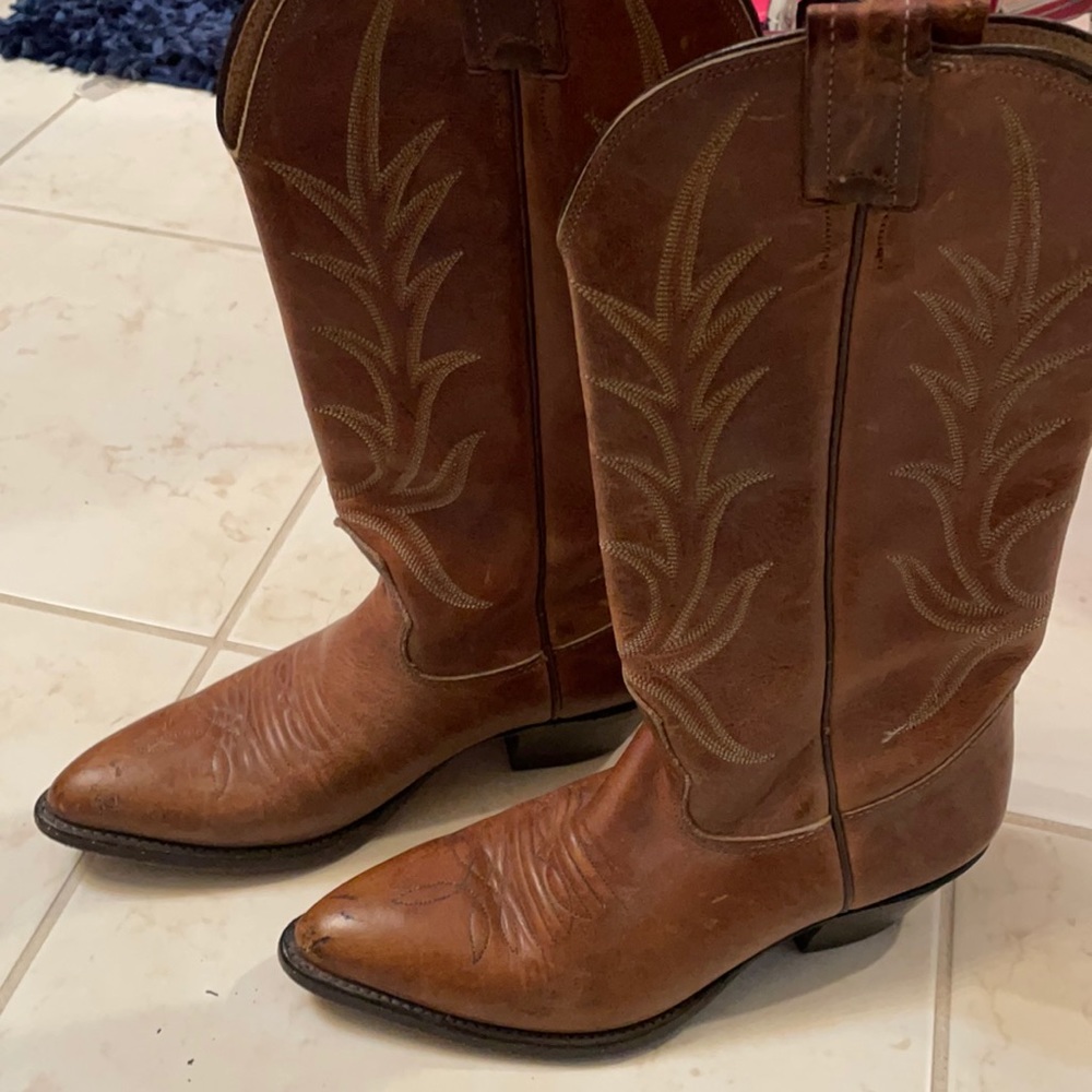 Brown western cowboy boots Nocona